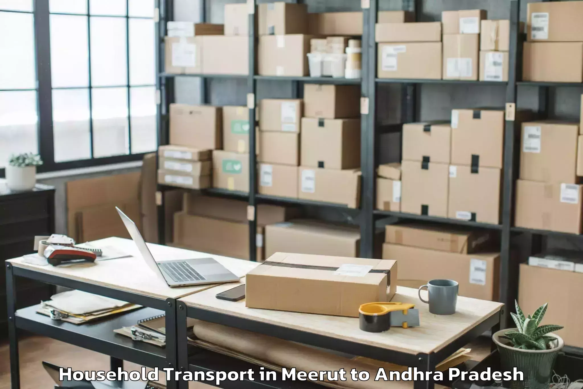 Easy Meerut to Kanaganapalle Household Transport Booking